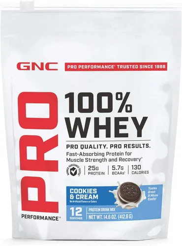 Miniatura 20 de GNC Pro Performance 100% proteína de suero en polvo Apoya el metabolismo saludable y la recuperación muscular magra Chocolate Supreme 12