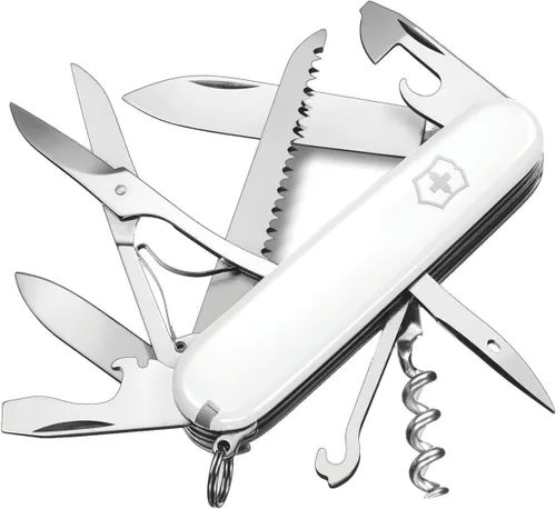 Victorinox Huntsman - Cuchillo suizo del ejército, 15 funciones, navaja de bolsillo de fabricación suiza con hoja grande, destornillador, tijeras y