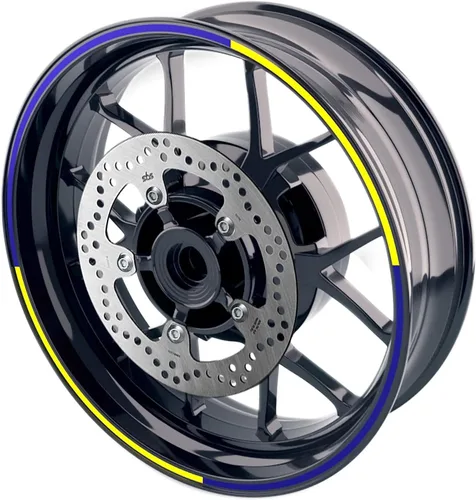 Miniatura 25 de MC MOTOPARTS Pegatinas de llanta exterior de 17 pulgadas C02B compatibles con YZF R125 MT125 MT07 MT10 MT25 FZ25 MT03 (azul)