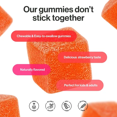 Miniatura 4 de kindnature Gomitas de vitamina B1 de 500 mg – Suplemento de tiamina de alta potencia para energía, enfoque y sistema nervioso – Vitaminas B1 veganas