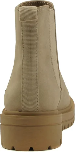 Miniatura 2 de Soda Pilot Botines Chelsea de tacón bajo para mujer, con doble elástico