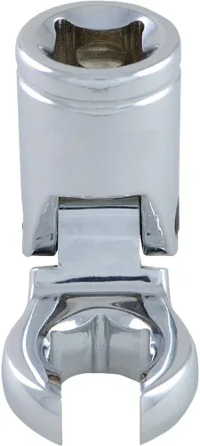 Miniatura 4 de Dynamic Tools D008760 3/8 "Drive Metric 0.394 in Flex Head con Crow Foot Flare Nut Socket, acabado cromado