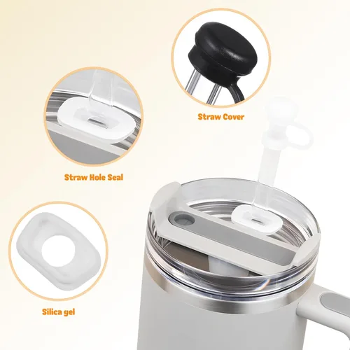 Miniatura 5 de MAGICLULU 6 juegos de tapones de silicona para popotes, tapones antidesbordamiento para vasos, ajuste seguro, accesorios versátiles para vasos