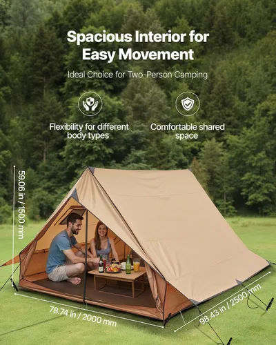 Miniatura 2 de VEVOR Tienda Caliente, Tiendas de Campaña Tipi Calientes con Toma para Estufa, Tiendas de Campaña Portátiles de Invierno con Faldón para Nieve
