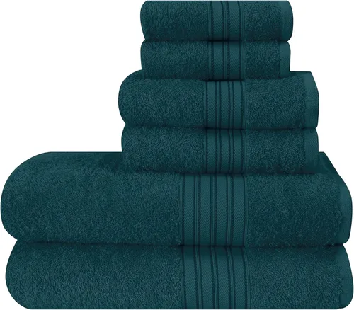 Miniatura 76 de BOUTIQUO Juego de 2 toallas de baño 100% algodón de 28 x 55 pulgadas, toallas de baño grandes ecológicas, compactas, de secado rápido, ligeras, Rosa