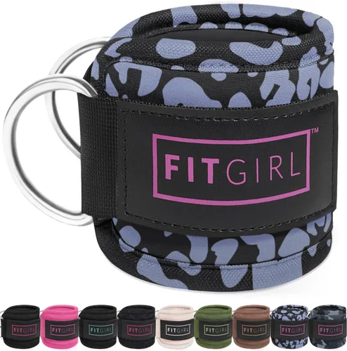 Miniatura 16 de FITGIRL Correa de tobillo para máquina de cable, acolchado de alta calidad y comodidad para máquinas de ejercicio con cable, accesorio de ejercicio