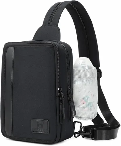 Miniatura 11 de MYHOZEE - Bolsa para colgarse, mochila con bandolera, bolso - 2 en 1 de nailon con bolsillo para pañales con toallitas, bolsillo para botella