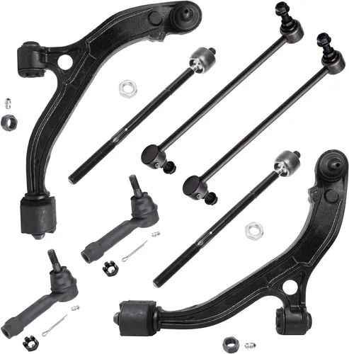 Miniatura 322 de Detroit Axle - Kit de brazos de control de extremo delantero de 8 piezas para Dodge Dakota 00-04, Durango 00-03, 4 brazos de control superior e