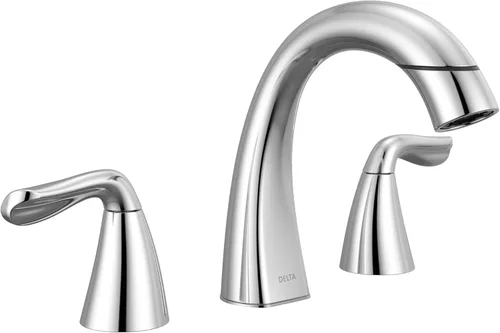 Miniatura 14 de Delta Arvo - Grifo de 3 agujeros de oro cepillado, grifo de lavabo de baño de 8 pulgadas de gran extensión para tocador, conjunto de desagüe Bronce