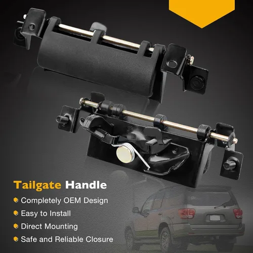 Miniatura 3 de Manija de portón trasero y pestillo de Gledewen para Toyota Sienna 1998-2003, Toyota Sequoia 2001-2007 Reemplaza# 69090-08010, 69090-0C080, 79600