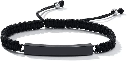Miniatura 18 de Pulsera de urna personalizada para cenizas, recuerdos de joyería de cremación para mujeres y hombres, pulsera ajustable de cuerda tejida hecha a