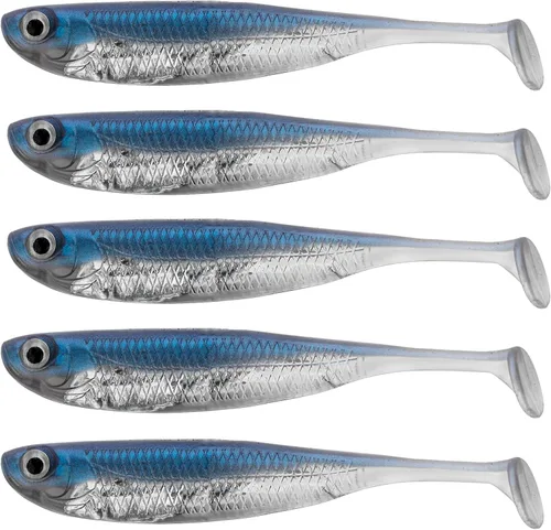 Miniatura 16 de QualyQualy Cebo de plástico suave Swimbait Paddle Tail Shad Lure Soft Bass Shad Bait Shad Minnow Paddle Tail Cebo de natación para Bass Trucha 2#