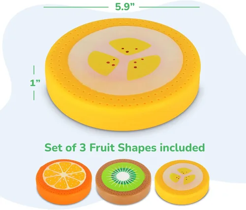 Miniatura 8 de ArtCreativity Juguetes de agua de frutas – Juego de 3 – Juguetes de baño esponjosos para niños – Colores vibrantes con 3 diseños diferentes