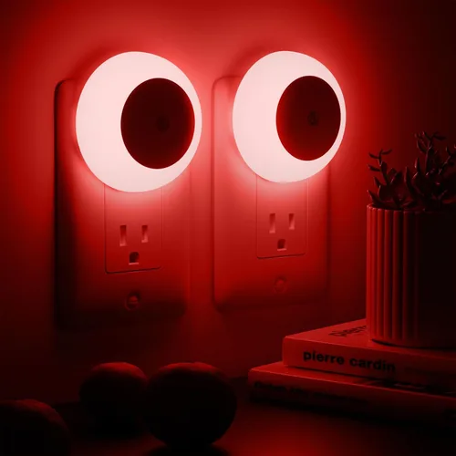 Miniatura 9 de fesnne Luz Nocturna, Luces Nocturnas Enchufables en la Pared, Sensor de Atardecer a Amanecer, Luz Nocturna LED Rosa 0.5W, Juego de 2 Luces Nocturnas