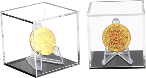 Caja de exhibición de medallas de trofeos de acrílico con mini caballete, estuche de almacenamiento de múltiples anillos para anillos de campeonato,