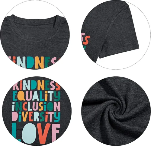 Miniatura 7 de Camiseta con texto en inglés "Kindness Teacher" para mujer, camiseta de educación especial para profesores, vida y amor, camiseta inspiradora