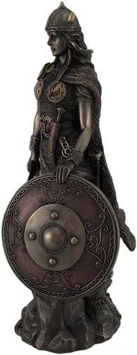 Miniatura 2 de Veronese Design Viking Shieldmaiden Estatua de bronce terminada Mitología nórdica