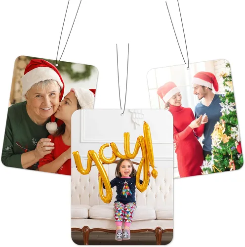 Miniatura 11 de Ambientador personalizado para automóvil – Impresión de doble cara personalizada con foto texto – Regalo personalizado para el día de San Valentín