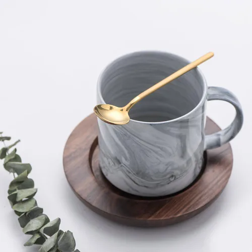 Miniatura 4 de 6 cucharas de café negras, cucharas de café espresso de acero inoxidable 18/8, mini cuchara de té Vogue de 5.2 pulgadas, cuchara pequeña agitadora