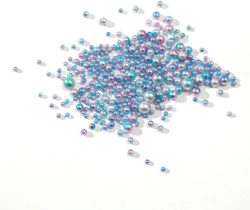 Miniatura 9 de 150 perlas de imitación de ABS sin perforar degradadas para rellenos de jarrón de 0.315 a 0.315 pulgadas, sin agujero, cuentas de maquillaje de 02