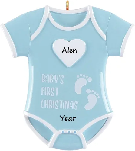 Adorno de Navidad personalizado para bebé niño 2024 – Adornos personalizados de la primera Navidad del bebé, regalo de recuerdo para recién nacido,