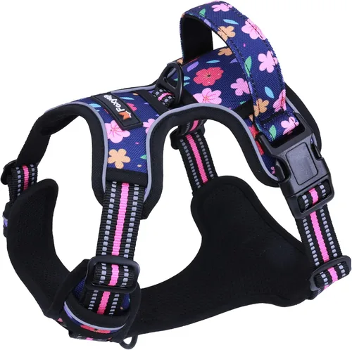 Miniatura 2 de Arnés de Chaleco para Perros sin Tirones para Perros Medianos con Asa de Fácil Control Reflectante para Paseo de Cachorros, Entrenamiento, Arnés