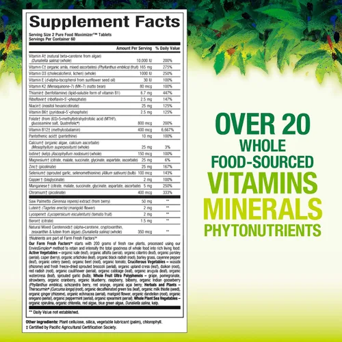 Miniatura 2 de Natural Factors Whole Earth & Sea - Multivitamínico y mineral para hombre 50 + l, 120 pestañas