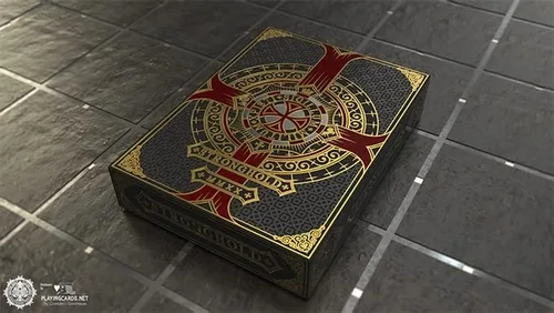 Miniatura 2 de Carmesí de la fortaleza que juega la baraja especial del póker de Gamblers Warehouse
