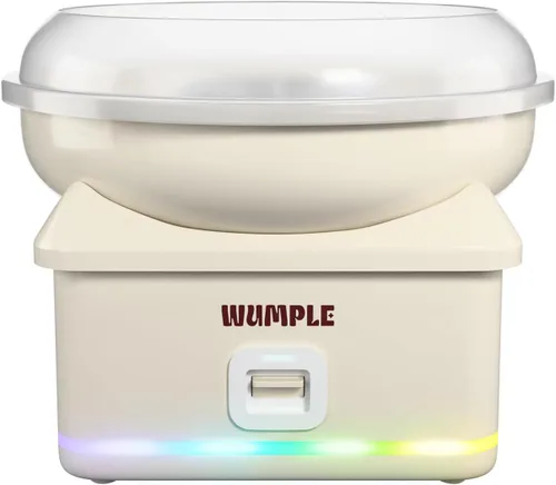 Miniatura 11 de Máquina de Algodón de Azúcar con Luces LED, Calentamiento Rápido, Máquina Eléctrica con Tazón Tapado para Fiestas, Hogar y Negocio (Gris)