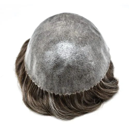 Miniatura 51 de Hombres Toupee Hairpieces 100% Europeo Virgen Sistema de Cabello Humano Para Hombres Full Poly Skin Mens Hair Pieces Toupee Protesis Capilar Para