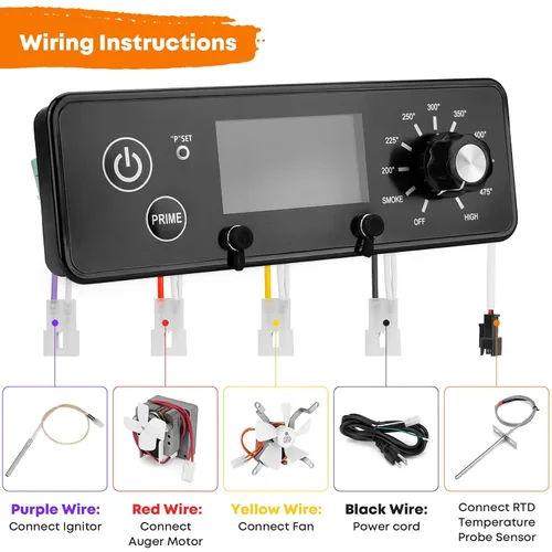Miniatura 4 de Stanbroil Placa de control de repuesto para parrilla Pit Boss/ahumador, controlador con módulo de pantalla LCD reemplaza Pitboss AC03P9, 120V 60Hz