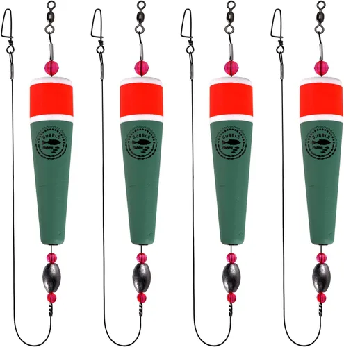 Miniatura 11 de Flotadores de Pesca Aparejos Corchos Saltarines para Agua Salada Sonajero con Peso Bobbers Aparejos de Pesca