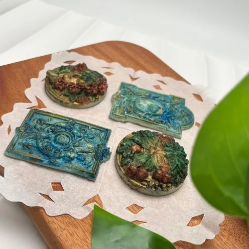 Miniatura 7 de Molde de arte para arcilla seca al aire Polyclay, yeso, marco y placa