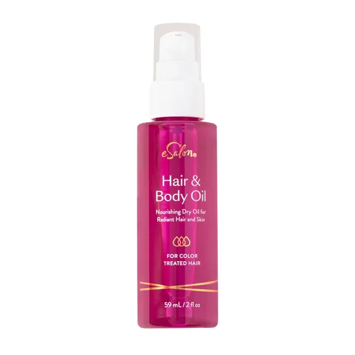 eSalon Aceite para el cabello y el cuerpo, aceite seco nutritivo para cabello tratado con color, cabello radiante y cuidado de la piel, 2.0 fl