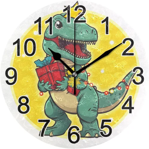 Miniatura 60 de Hummingbird - Reloj de pared de resorte redondo de 10 pulgadas, sin tictac, silencioso, funciona con pilas, reloj analógico atómico de cuarzo