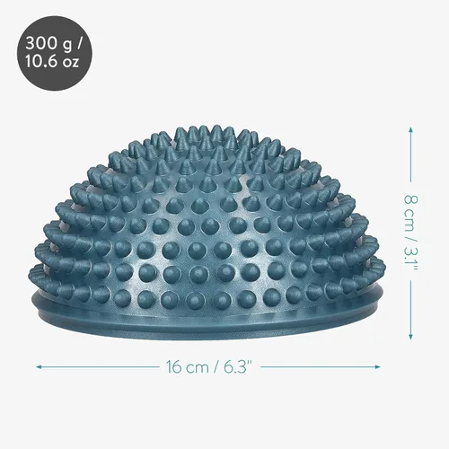 Miniatura 3 de Navaris 2 cápsulas de equilibrio Hedgehog – Juego de 2 cúpulas de fitness puntiagudas para deportes, masaje de pies, entrenamiento de estabilidad