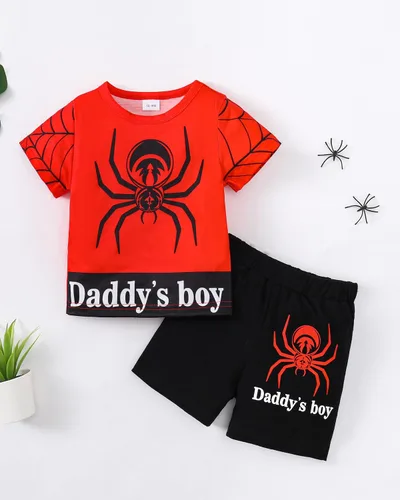 Miniatura 60 de Conjunto de ropa de verano para bebé y niño, camiseta de manga corta de algodón, pantalones cortos de dinosaurios, conjunto de ropa para niño