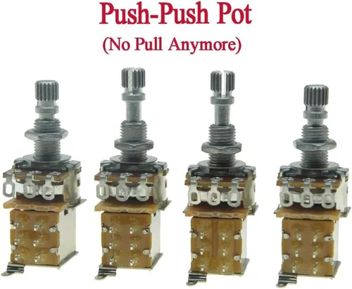 Miniatura 6 de Dopro Potenciómetro de guitarra bajo Push Pot (No Pull Anymore) Audio Taper Guitar Potenciómetro A250K