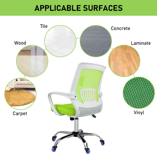 Miniatura 3 de Ruedas giratorias de oficina de 2 pulgadas, ruedas de repuesto para silla de juegos, ruedas giratorias resistentes, no necesita alfombrilla