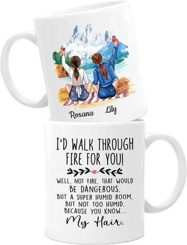 Miniatura 17 de Taza de café blanca de 2 mejores amigos, 11 onzas, 15 onzas, taza de amistad personalizada para mujeres, mejor amiga, mejor amiga, hermana, hermana