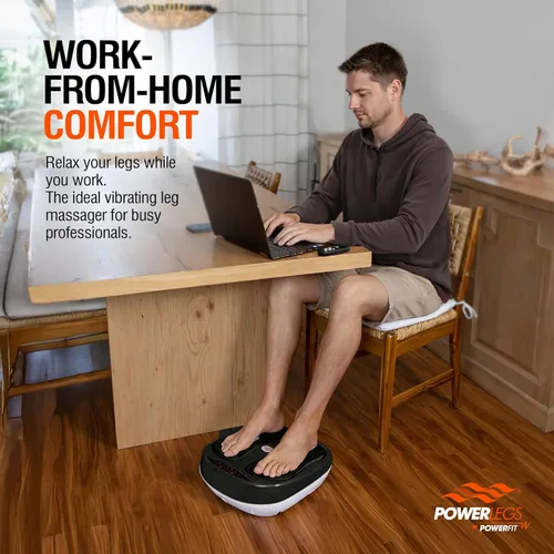 Miniatura 7 de Máquina de masajeador de pies eléctrico Power Legs con control remoto, velocidad ajustable, vibración - masajeador de pantorrilla - masajeador