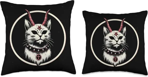 Miniatura 3 de Devil Cat Occult Satanic Baphomet Throw Pillow