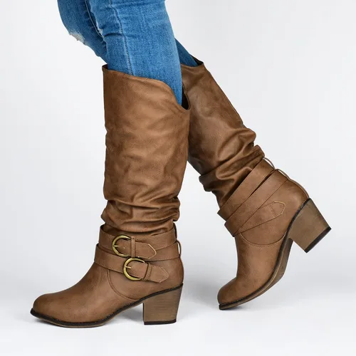 Miniatura 5 de Journee Collection botas con tacón alto y hebillas para mujer