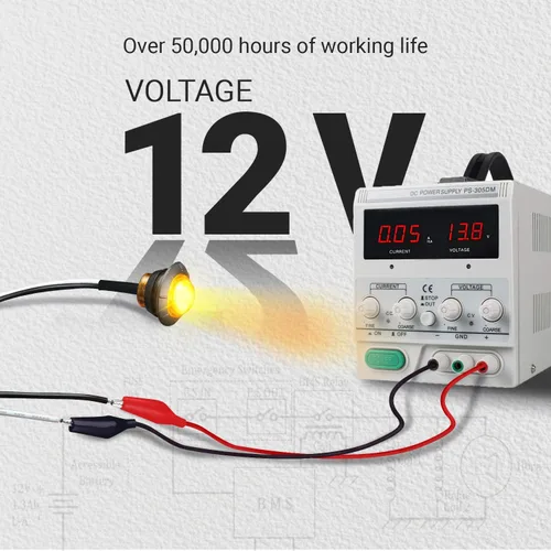 Miniatura 3 de TMH 60 piezas de 3/4 pulgadas 20 ámbar + 20 rojas + 20 blancas luz 3 LED marcadores de separación luces indicadoras de marcador lateral mini