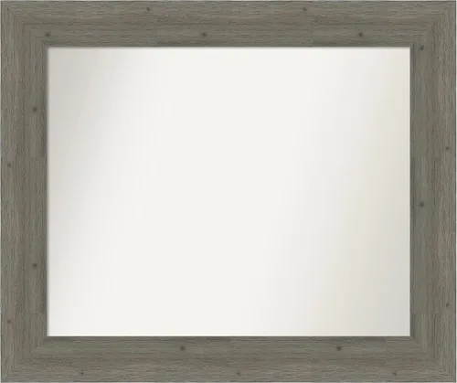 Miniatura 18 de Amanti Art Espejo de baño gris para sobre el fregadero, 27 x 27 pulgadas, espejo de tocador cuadrado gris, marco de madera rústica de campo medio