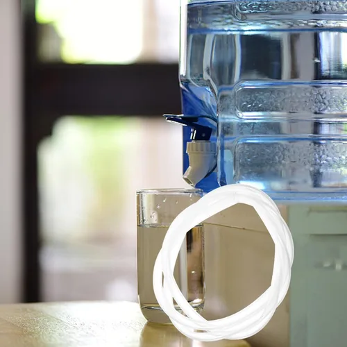 Miniatura 3 de Angoily Tubo de repuesto de manguera de silicona para bomba dispensadora de agua de 39.37 pulgadas, tubo flexible de silicona suave, resistente a
