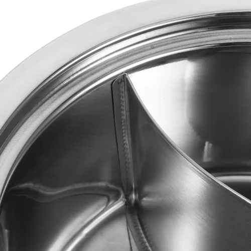 Miniatura 3 de ERINGOGO Olla caliente con divisor, olla antiadherente de acero inoxidable para Shabu Shabu, olla de sopa de doble cara, china para inducción