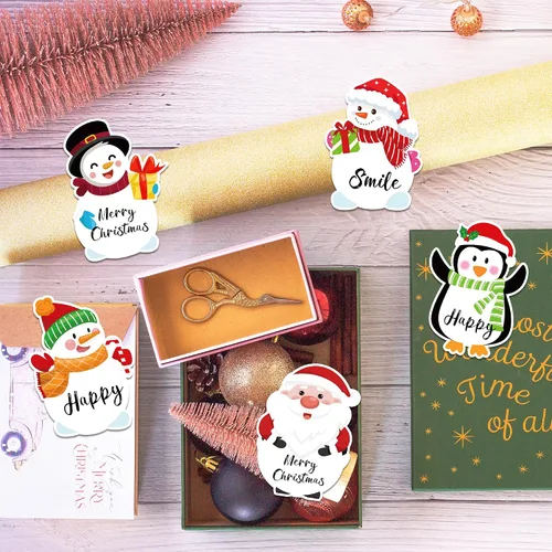 Miniatura 7 de 12 estilos, 240 páginas, notas adhesivas de Navidad, bloc de notas, muñeco de nieve, autoadhesivo, bloc de notas para Navidad, vacaciones, hogar