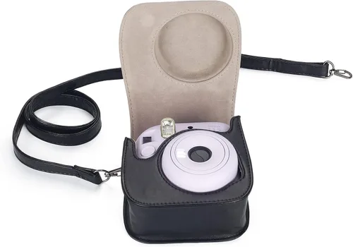 Miniatura 6 de Phetium Instant Mini 12 - Funda protectora para cámara compatible con Instax Mini 12 11, bolsa de piel sintética con bolsillo y correa de hombro