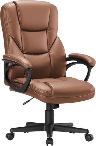 Miniatura 9 de Shahoo Ergonomic Office Chair Executive Adjustable Desk Chair with Flip-up Armrests PU Leather Swivel Computer Chair for Home Office Gaming, Lumbar